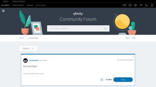 
                            7. Account login - Xfinity Help and Support Forums - 3228028