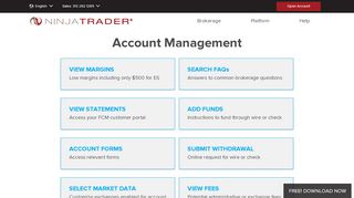 
                            6. Account Management & Brokerage Support | NinjaTrader