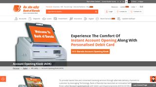 
                            4. Account Opening kiosk Aok - Bank of Baroda