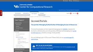
                            2. Account Portals - Center for Computational Research - University at ...