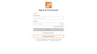 
                            4. Account Profile - The Home Depot