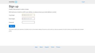 
                            1. Account Register - AnkiWeb