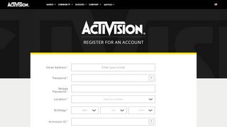 
                            4. Account Registration - Activision Account