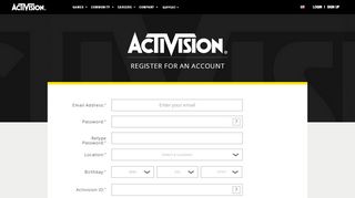 
                            1. Account Registration - Activision