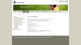 
                            1. Account registration | Eurotransplant