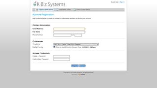 
                            4. Account Registration - Kibiz Systems