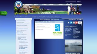 
                            1. Account Services / Bill Payment : City of Akron