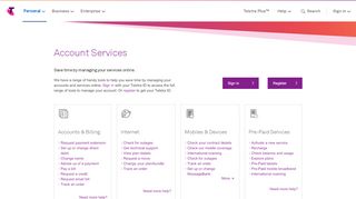 
                            2. Account Services - Telstra