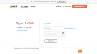 
                            7. Account Sign In - Zello