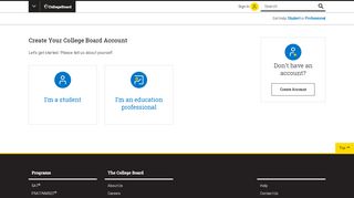 
                            11. Account Sign Up - College Board