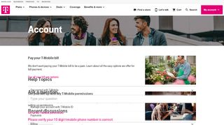 
                            3. Account T-Mobile Support