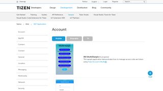 
                            8. Account | Tizen Developers