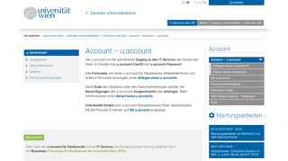 
                            5. Account – u:account - Zentraler Informatikdienst