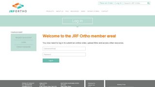 
                            5. Account | User | Login - JRF Ortho