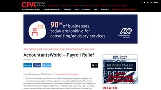 
                            9. AccountantsWorld — Payroll Relief - CPA Practice Advisor