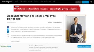 
                            7. AccountantsWorld releases employee portal app | Accounting Today