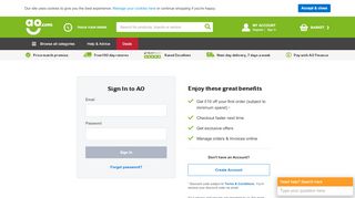 
                            5. account.ao.com - Login/Register