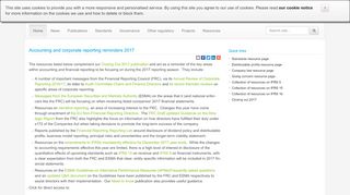 
                            8. Accounting and corporate reporting reminders 2017 - IAS Plus