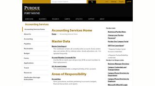 
                            8. Accounting Services Home - Purdue University Fort Wayne