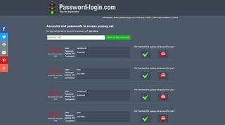 
                            2. Accounts and passwords to access pusooy.net