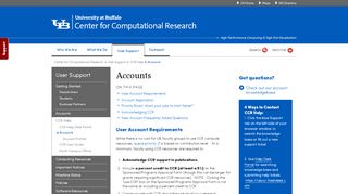 
                            3. Accounts - Center for Computational Research - University at Buffalo