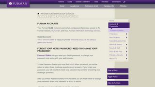 
                            5. Accounts-Passwords - Furman University