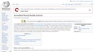 
                            4. Accredited Social Health Activist - Wikipedia