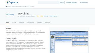 
                            6. AccuMed Reviews and Pricing - 2019 - Capterra