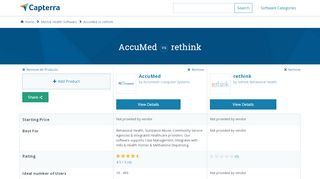 
                            5. AccuMed vs rethink - 2019 Feature and Pricing Comparison - Capterra