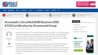 
                            3. Accumedic's AccuMed EMR Receives ONC-ATCB Certification by ...