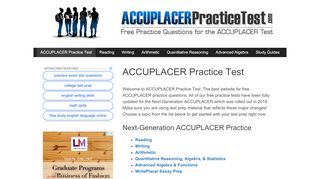 
                            8. ACCUPLACER Practice Test | Free Practice Questions