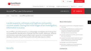 
                            5. Accurint® for Law Enforcement | LexisNexis Risk …