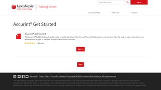 
                            9. Accurint® Get Started - Training Center