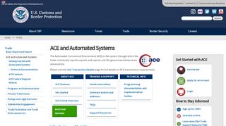 
                            3. ACE and Automated Systems | U.S. Customs and Border Protection