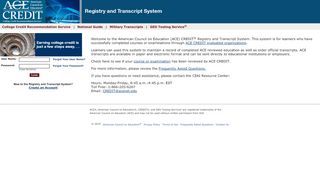 
                            3. ACE CREDIT | Registry and Transcript System