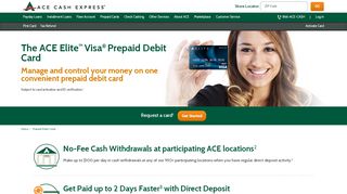 
                            3. ACE Elite Visa Prepaid Debit Card | Reloadable Debit Card