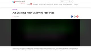 
                            9. ACE Learning: Math E-Learning Resources For Child's Development ...