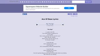 
                            8. Ace Of Base - The Sign Lyrics | AZLyrics.com
