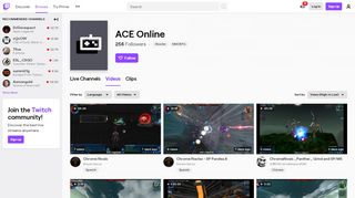 
                            2. ACE Online Videos and Highlights - Twitch