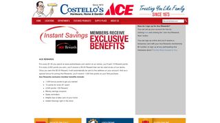 
                            9. ACE REWARDS | Costello's Ace Hardware - Tools, …