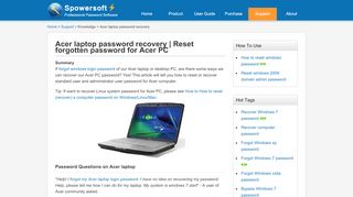 
                            8. Acer laptop password recovery | Reset forgotten password ...