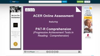 
                            10. ACER Online Assessment featuring PAT-R Comprehension ...