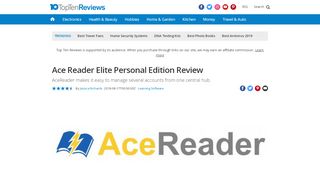 
                            8. AceReader Elite Review - Pros, Cons and Verdict | Top Ten ...