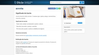 
                            7. Acerta - Dicio, Dicionário Online de Português