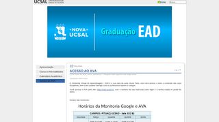 
                            3. ACESSO AO AVA - Graduação EAD - noosfero.ucsal.br