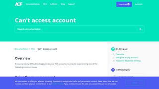 
                            4. ACF | Can't access account - Advanced Custom Fields