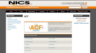 
                            3. ACF | National Institute for Computational Sciences