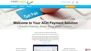 
                            9. ACH & eCheck Payment Processing Solutions From First ACH