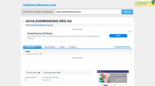 
                            5. acha.eadmissions.org.au at Website Informer. Login. Visit Acha ...