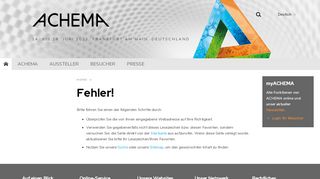 
                            1. ACHEMA online - Aussteller und Produkte